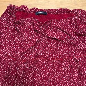 Brandy Melville Burgundy Floral Skirt
